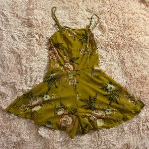 Mustard Yellow Y-Back Romper